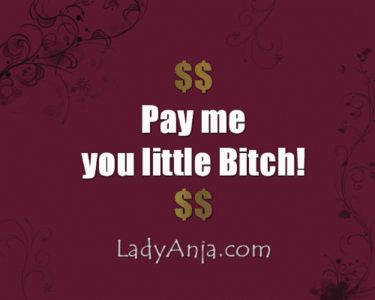 Pay me you little Bitch