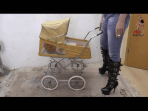 Pram under Jeans Ass and Boots 2