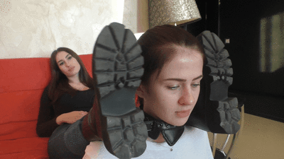 SARAH - Testing slave girl anna for further humiliation - Dusty boots, sweaty socks, foot worship (wmv)