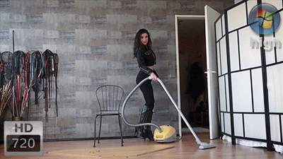 Ravenhaired Beauty Vacuuming (HDTVWMV) - Lady Alexia
