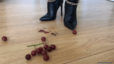 Mistress Alexia - Grapes Under Leather Poined Toe Boots