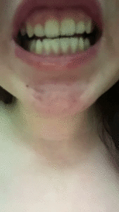 beautiful mouth close-up