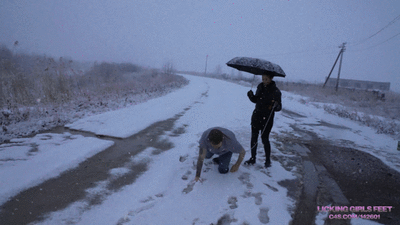JANE and RADA - Snowfall, fresh air and stupid idiot for humiliation (HD)