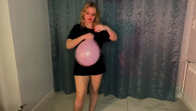 blowing balloons by mouth