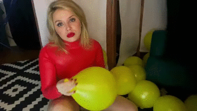 lots of balloons and red latex