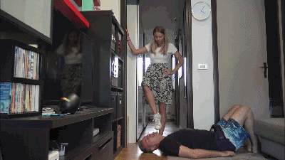 GABRIELLA - Let me help you in your shoelicker job - Sneaker worship, dirty soles licking, spitting, face kicking, face crushing under shoe (INSANE CLIP!)